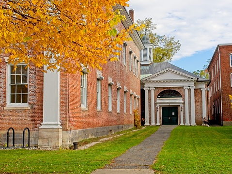 Lenox, Massachusetts - USA, October 26, 2023.  Lenox a quaint charming community in the Berkshire mountains of western Massachusetts.