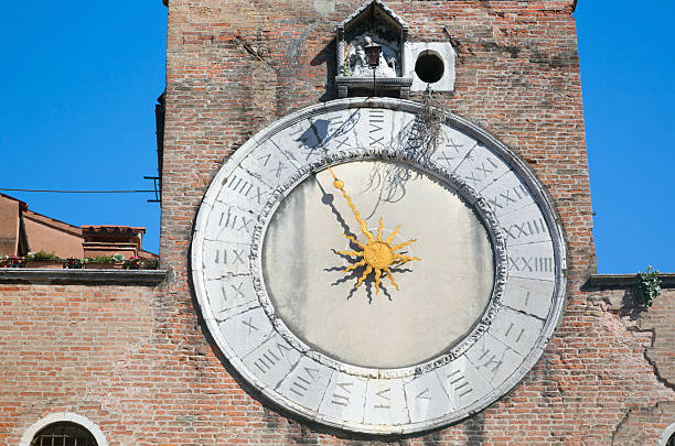istock Ancient clock tower in Venice, Italy 178086437