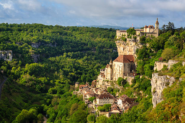 Rocamadour - medieval town, France Rocamadour - one of the most beautiful and most visited medieval villages in France. It is situated in the Lot department in south-western France rocamadour stock pictures, royalty-free photos & images
