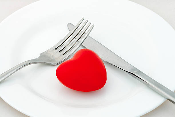 istock Red heart on plate with white background 178087403