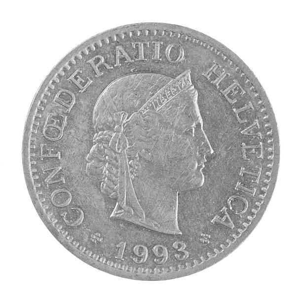 istock old Swiss franc 10 Rappen coin isolated on white background 178087974