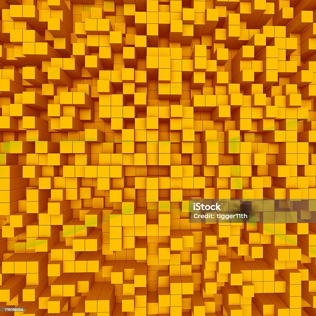 Laranja imagem abstrata de fundo cubos - Foto de stock de Abstrato royalty-free