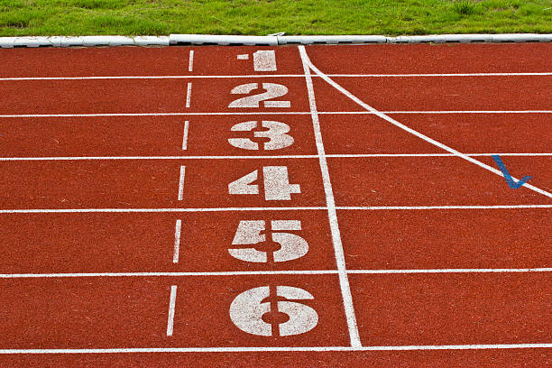 istock start running track rubber standard red color 178088505