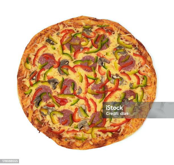 Pizza Stock Photo - Download Image Now - Bell Pepper, Cheese, Circle
