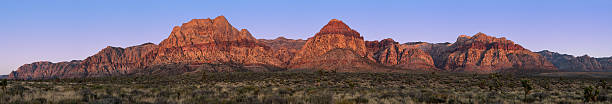 red rock canyon pano - arid climate travel destinations canyon dawn zdjęcia i obrazy z banku zdjęć