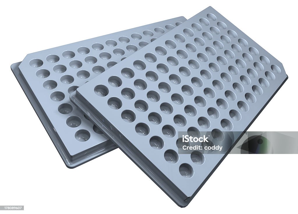 Microplates - Foto stock royalty-free di Bianco