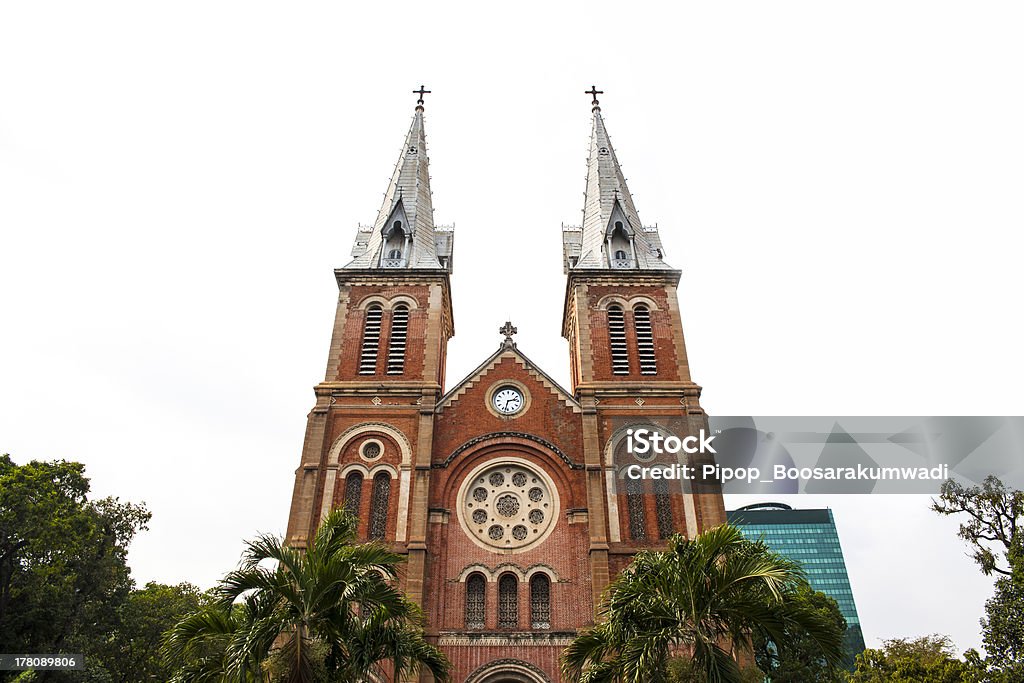 Notre Dame Cathedral, Ho Chi Minh City, Vietnam. Saigon Notre-Dame Basilica, officially Basilica of Our Lady of The Immaculate Conception is a cathedral located in the downtown of Ho Chi Minh City, Vietnam. Architecture Stock Photo