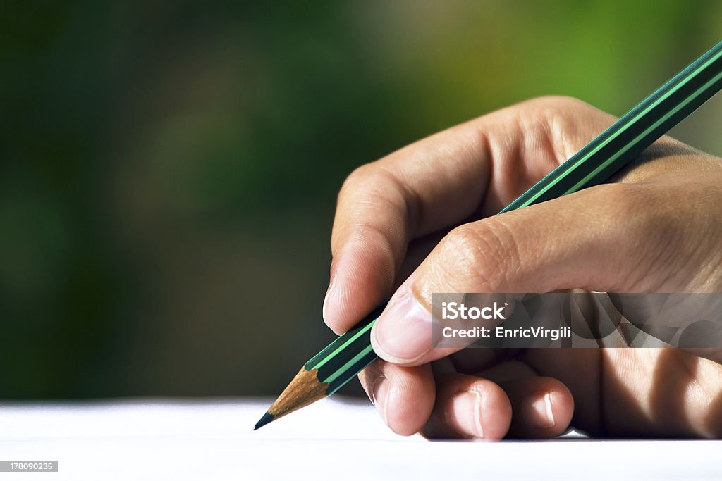 Mano escribiendo. - Foto de stock de Adulto libre de derechos