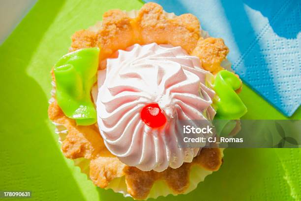 Colored Cupcake On Napkins In Sunlight Stock Photo - Download Image Now - Baked, Baking, Berry Fruit