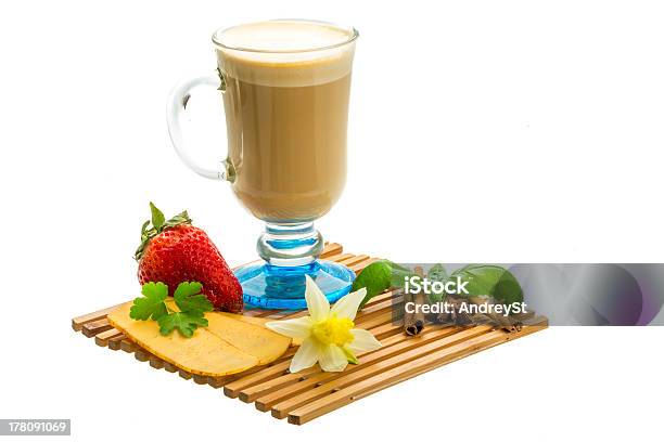 Coffee Late With Flower Mint Staranise And Cinnamon Stock Photo - Download Image Now
