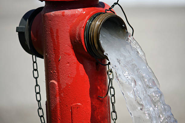 istock powerful water flow coming out with impetus from a hydran 178091244
