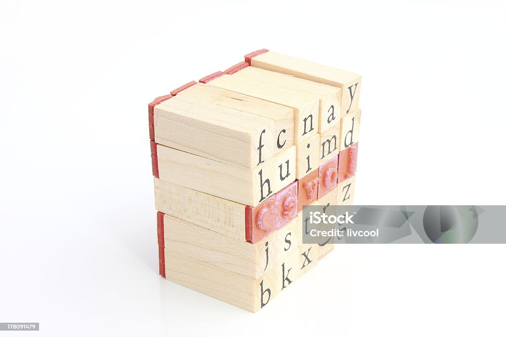 Francobolli di cubo - Foto stock royalty-free di Alfabeto