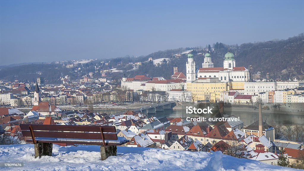 Passau,Bavaria,Germany Wintertime in Passau in Bavaria at Inn River and Danube River,Germany Passau Stock Photo