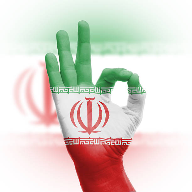 istock Hand OK sign with Iranian flag 178093396