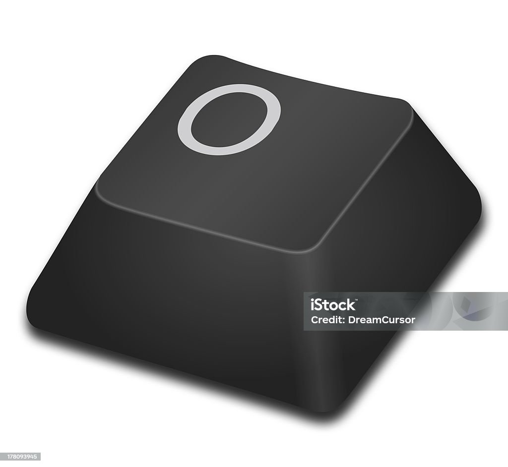 Tecla de ordenador-O - Foto de stock de Botón pulsador libre de derechos