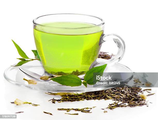 Healthy Green Tea Stock Photo - Download Image Now - Green Tea, Cup, Cut Out