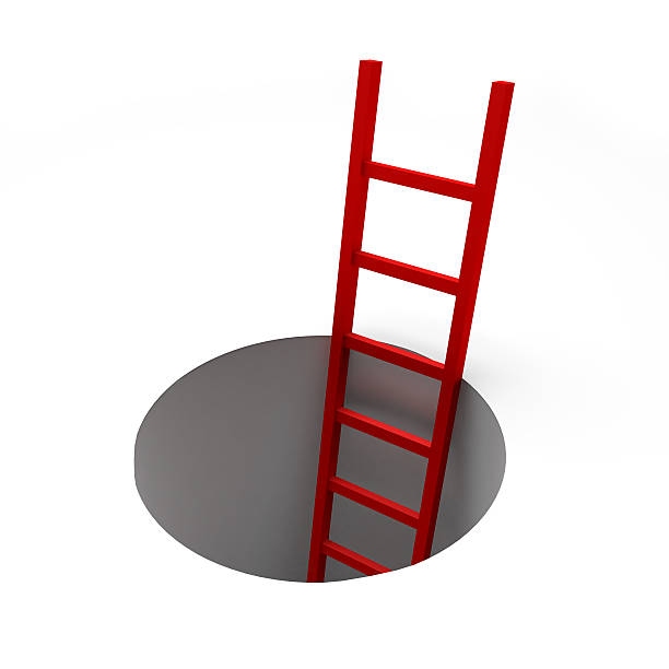 istock Ladder Out of the Hole 178097455