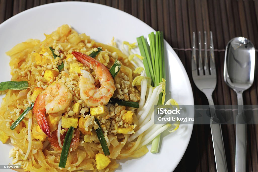 This is the fried noodles. Pad Thai is Thailand food. Asia Stock Photo