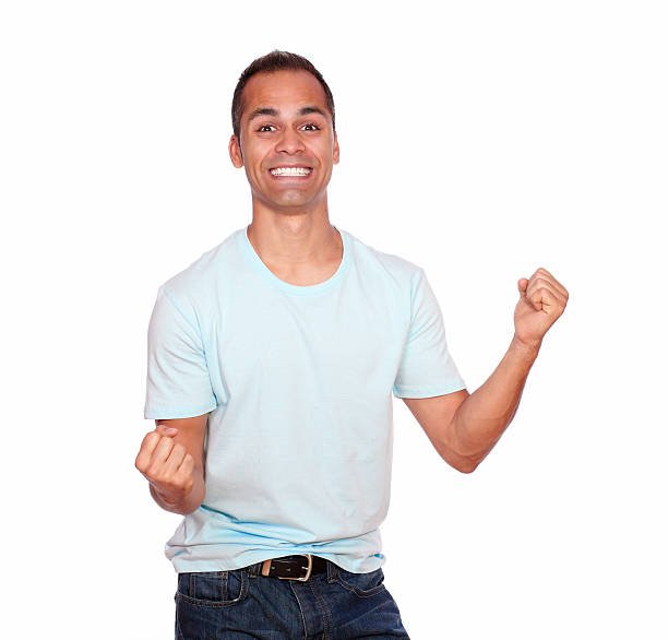 istock Happy young man celebrating a victory 178098359