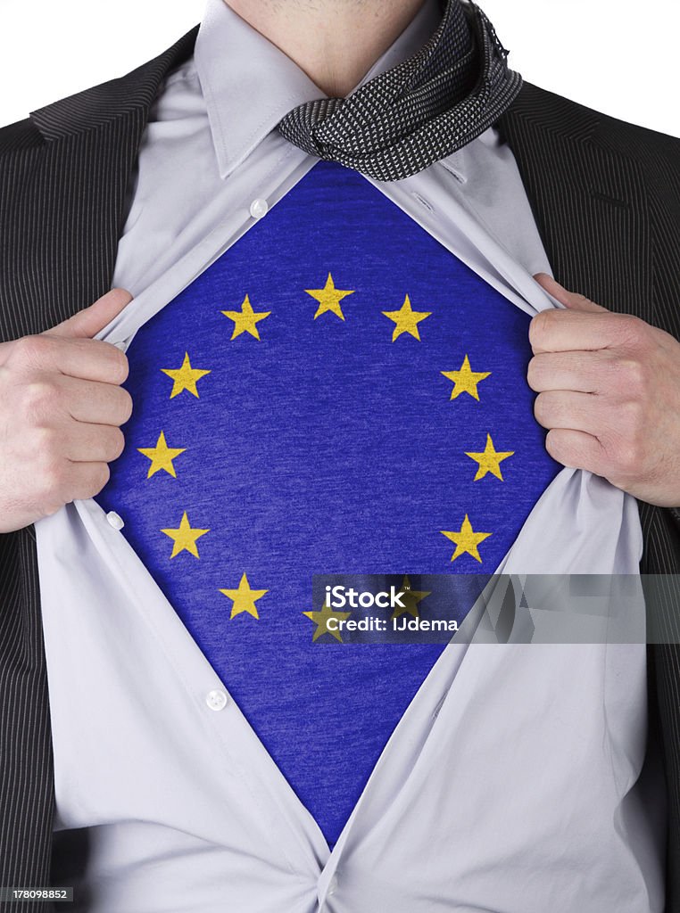 사업가 EU 플랙 티셔츠 - 로열티 프리 기 스톡 사진