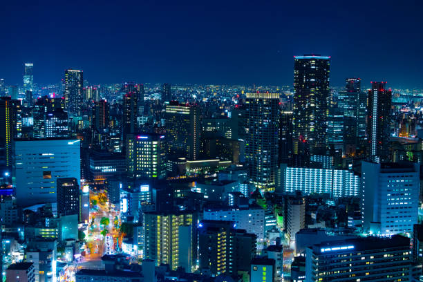 istock A night panoramic cityscape in Osaka high angle 1780990561