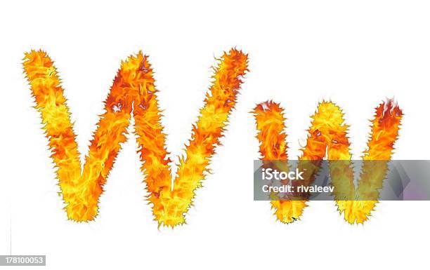 Bright Flamy Letter On The White Background Stock Photo - Download Image Now - Abstract, Alphabet, Burning