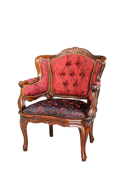 istock Vintage red silk cloth chair isolated 178100706