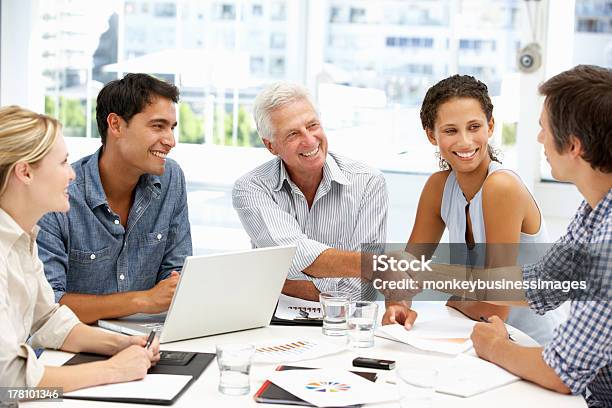 Mixed Group In Business Meeting Stock Photo - Download Image Now - Business, Casual Clothing, Old