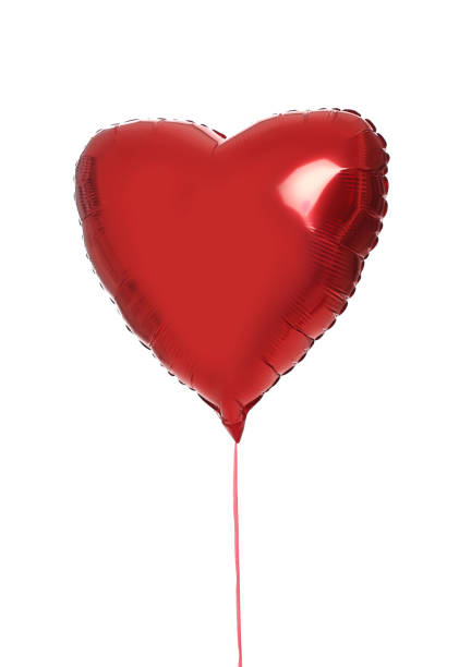 istock Beautiful red heart shaped balloon isolated on white. Valentine's day celebration 1781015018