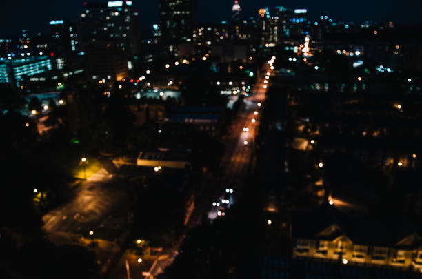 Aerial View Over Atlanta at Night