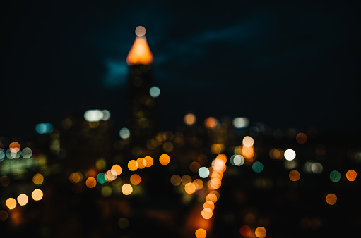 Blurred Atlanta at Night