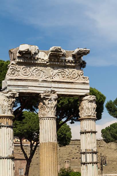 istock Building ruins and ancient columns  in Rome, Italy 178102915