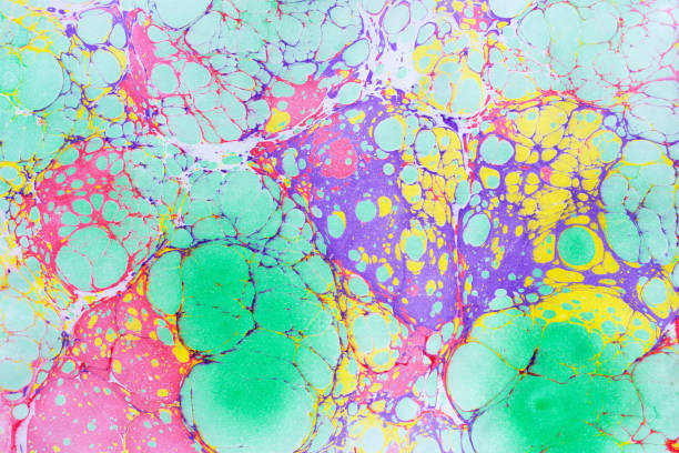 istock ebru art or marbling art on paper abstract background. 1781031615