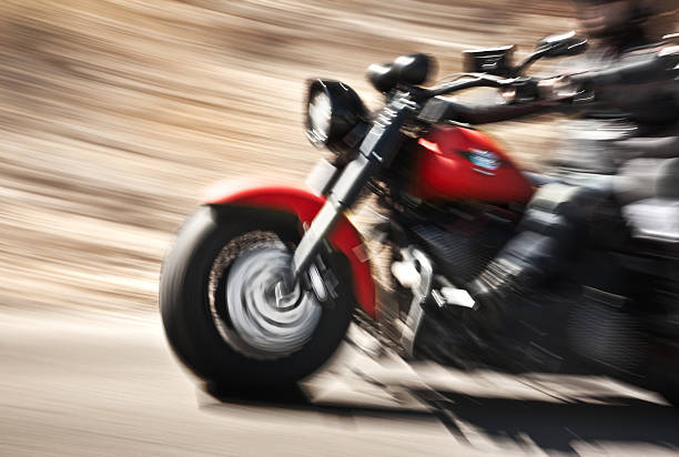 istock Abstract slow motion, biker riding motorbike 178103626