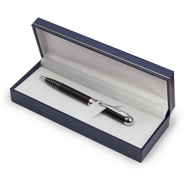 istock black ballpoint pen isolated gift box 178103819