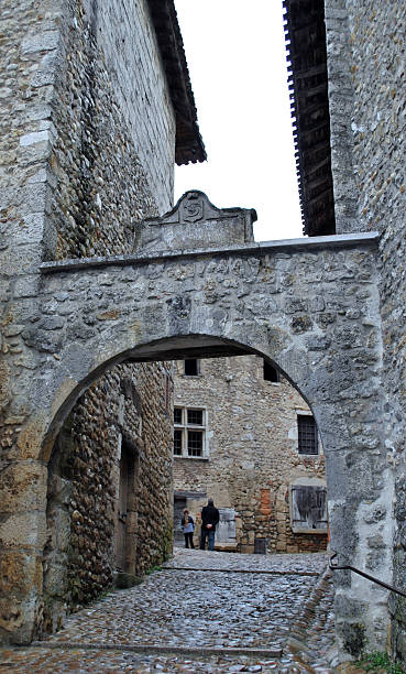 The village of Perouge France stock photo