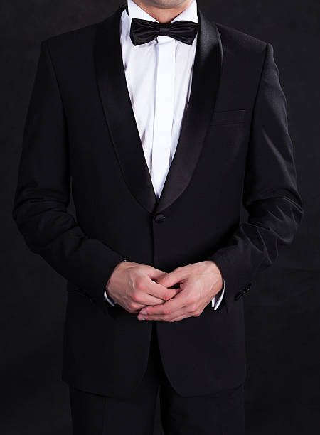 istock Stylish man in elegant black tuxedo 178108023