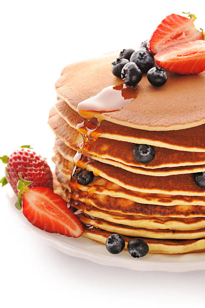 istock Pancakes with strawberry and blueberries 178108145