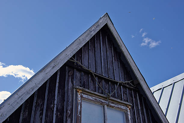 istock Beautiful black fishing huts on the coast 178108774