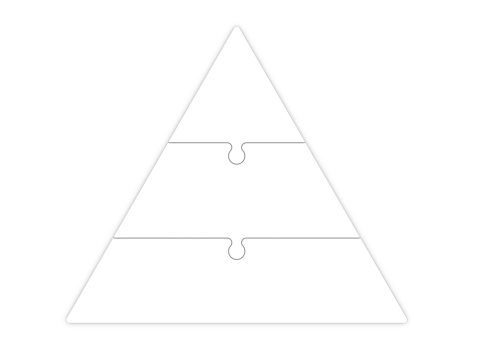 isolated pyramid hierarchy with clipping path