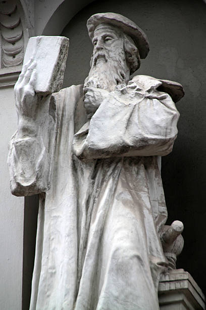 Monument of Johannes Gutenberg stock photo