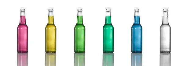 bottles with desaturated colors