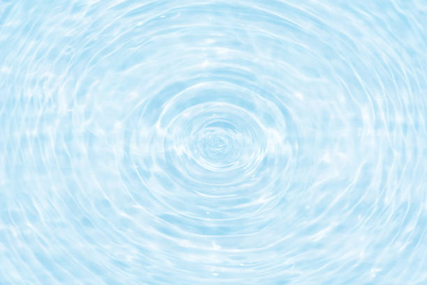 istock Defocus blurred transparent blue colored clear calm water surface texture with splashes reflection. Trendy abstract nature background. Water waves in sunlight with copy space. Blue watercolor shine. 1781103387