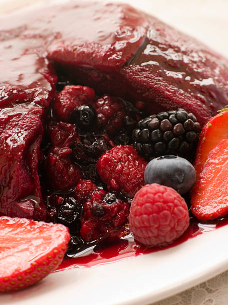 istock Traditional Summer Pudding with a scoop out 178110379
