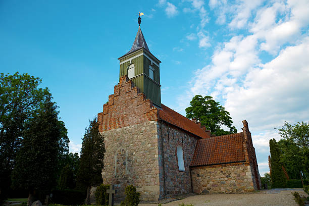 istock Small danish village church 178110574