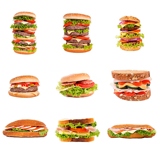 Hamburger and sandwich