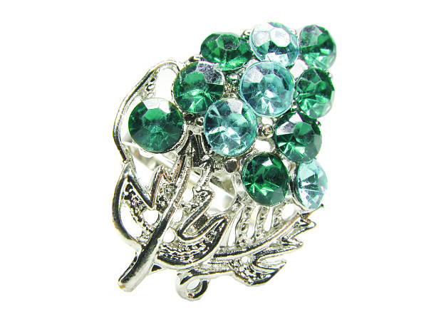 istock jewelry ring with bright green crystals 178111838