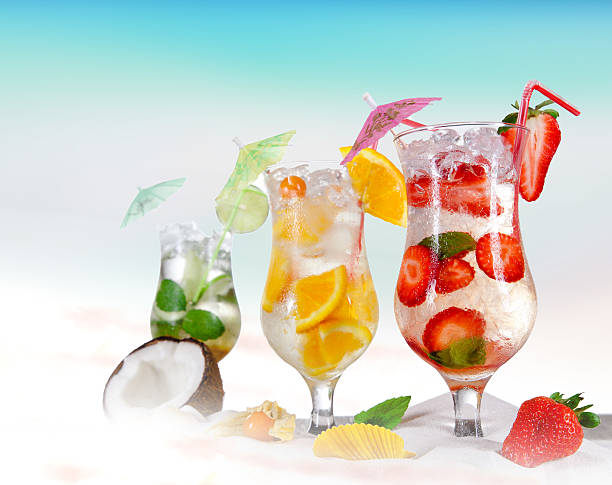 Summer drinks on the beach