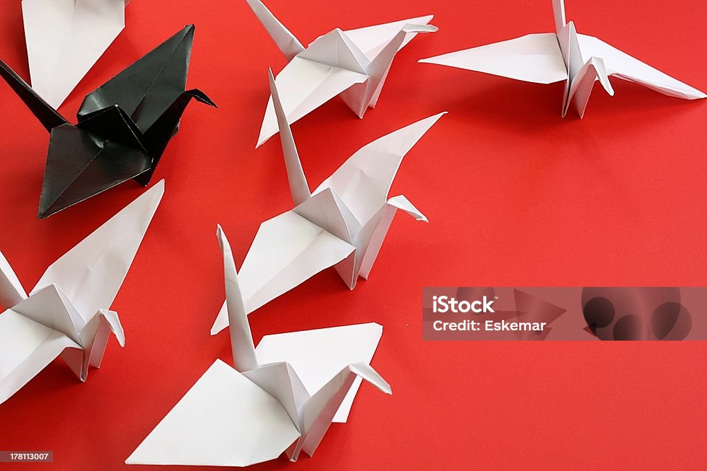 origami cranes - Foto de stock de Grulla de papel libre de derechos