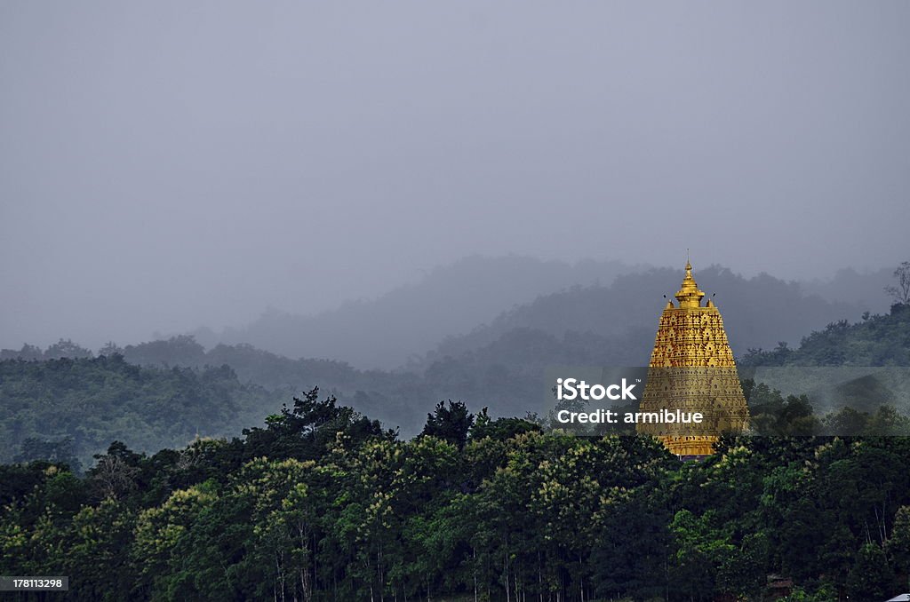 stupa in den Dschungel - Lizenzfrei Anhöhe Stock-Foto